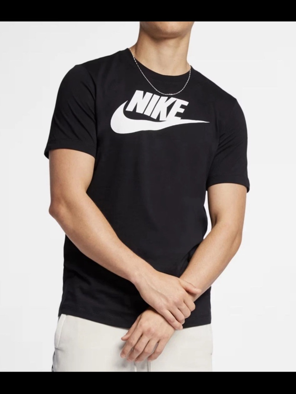 Nike The Nike Tee Men's Black Logo Cotton Jersey Short Sleeve T-Shirt Size S